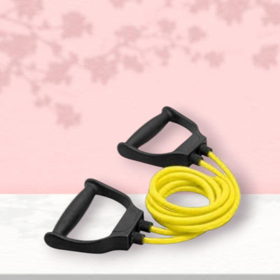 SRD JH-9U Toning Tube Elastic Rubber Exercise (BLACK YELLOW) Resistance Tube(Yellow)