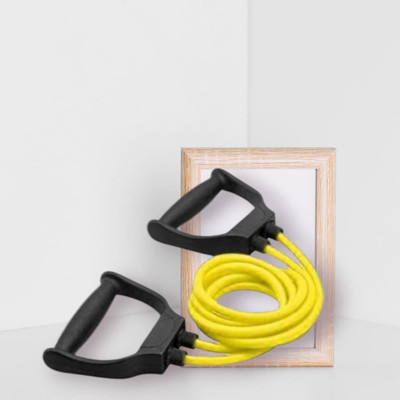 Aoriyon SHD9-DYL Double Toning Resistance Tube Elastic(BLACK YELLOW) Resistance Tube(Yellow)