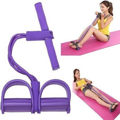 Dinetic tummy twister Ab Exerciser 4-Tube Yoga Pedal Pull Resistance Tube(Multicolor)