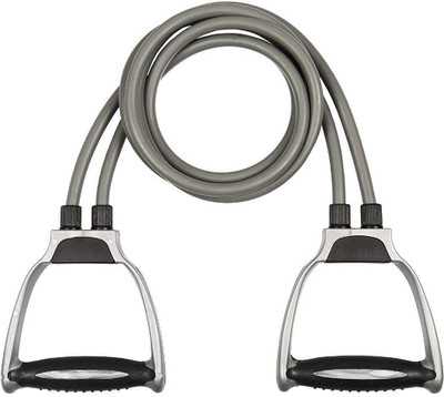 DHEER XVI-67-ZA-Resistance Bands (2 Rope) Pull Rope Elastic for Fitness Resistance Tube(Smart Grey)