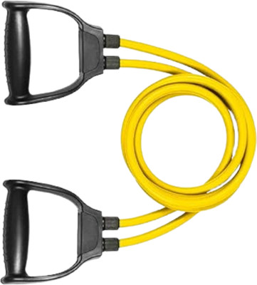 KITRON Portable Resistance Tube with Foam Handle for Workout – Yellow Resistance Tube(Yellow)