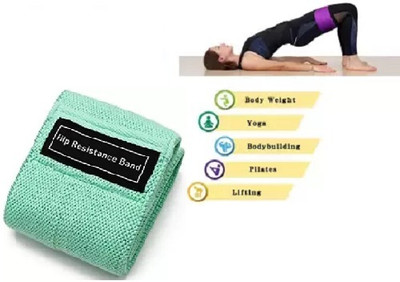 Fitcozi Fabric Resistance Hip Bands for Women and Men Resistance Tube Resistance Tube(Green)
