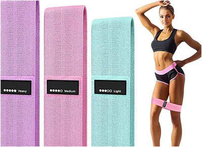 Gundagai Resistance Hip Loop Bands for Legs/Butt/Thigh/Glutes Exercise/Anti-Slip Fabric Resistance Tube(Multicolor)