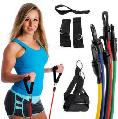 Oddish Home Gym Exercise Variable Resistance Band 5-level Latex Tubes Resistance Tube Resistance Tube(Multicolor)
