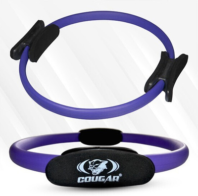 COUGAR Yoga Pilates , Resistance Exercise Ring , Magic Circle for Core Strengthening Resistance Tube(Purple, Black)