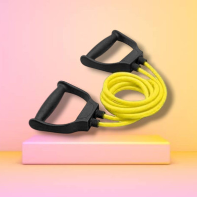 Aoriyon JU-HFB Double Toning Resistance Heavy Quality(BLACK YELLOW) Resistance Tube(Yellow)