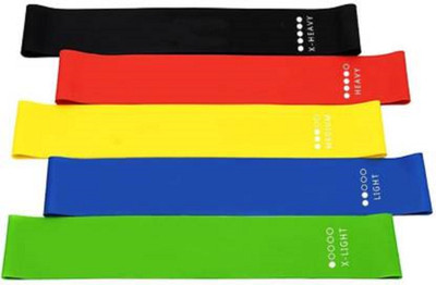 WSYTH Loop Bands Set Of 5, 12-inch Premium Workout Loop Bands Yoga Resistance Tube Resistance Tube(Multicolor)