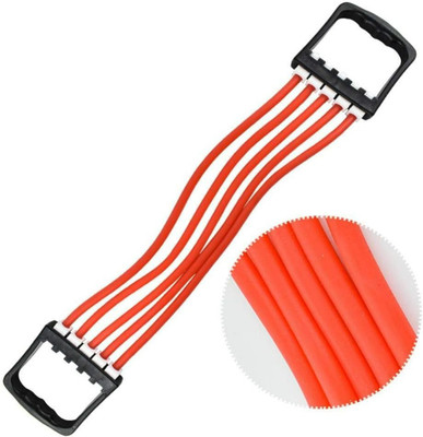 BOLDHIGH Adjustable Chest Expander for Fitness Workout with 5 Soft Latex Tube for Unisex Resistance Tube(Multicolor)