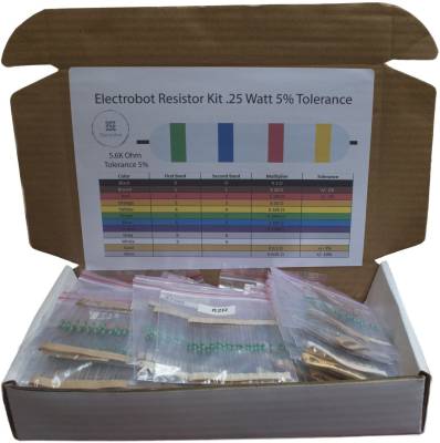 Electrobot EBRTH02 50 Value Resistor Kit (Pack of 1000) Variable Resistor