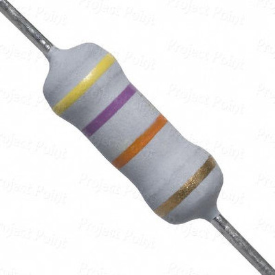 Kohlenstoffwiderstand 18 K Ohm – 1/2 Watt (500 MW), Toleranz +/-5%, Maße Ø3,2x9 Mm