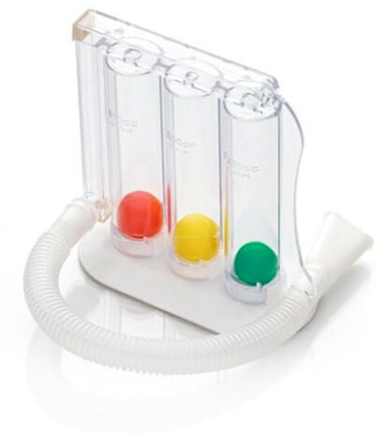 BOS MEDICARE Exerciser 3-Chamber Incentive Spirometer Exerciser Spirometer Respiratory Exerciser(Pack of 1)