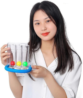 SWADESI BY MCP 3 Balls Breathing Exerciser Lung Function Improve Trainer Respiratory Spirometer Lung Exerciser Respiratory Exerciser(Pack of 1)
