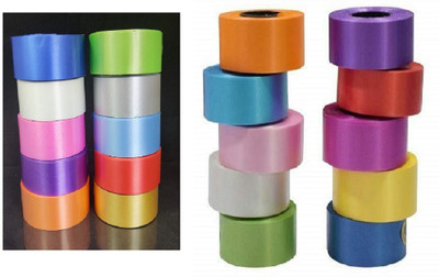 kigs enterprise Pack of 20 Pcs 1 Inch Premium Plastic Curling Ribbon 10 Mtr Each Multicolor PP (Polypropylene) Ribbon(Pack of 20)
