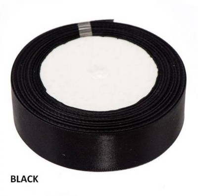 World Wide Villa 1black Black Satin Ribbon(Pack of 1)