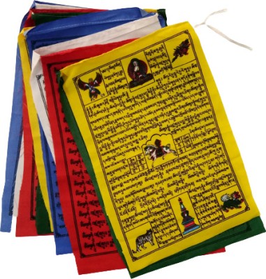 Prokriti Color Print Tibetan Buddhist Prayer Rectangle Outdoor Flag(Polyester)