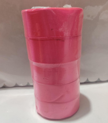 Kuber Selection Pack of 5 Pcs Pink Satin Ribbon 1 Inch 10 mtr Each Pink Pink Satin Ribbon(Pack of 5)