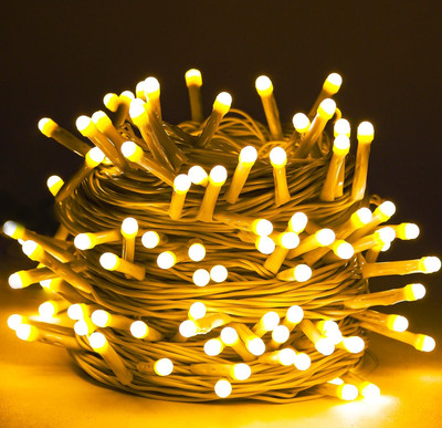 Jee Dee 60 LEDs 20 m Gold Color Changing, Flickering, Steady Bell Rice Lights(Pack of 1)