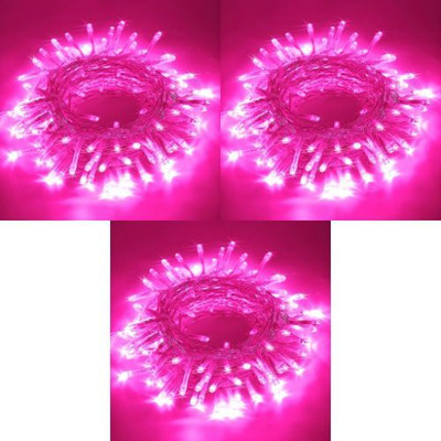 inooBeam 30 LEDs 7.05 m Pink Steady Strip Rice Lights(Pack of 3)