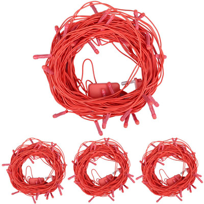 GIGAWATTS 38 LEDs 35 m Red Steady String Rice Lights(Pack of 4)
