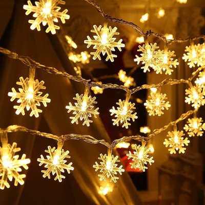 Kanvika 16 LEDs 3 m Yellow Steady Snow Flake Rice Lights(Pack of 1)