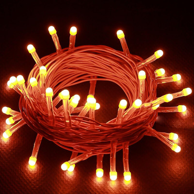 MUMU 42 LEDs 12 m Orange Steady String Rice Lights(Pack of 1)