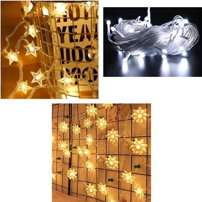 Nirvair 36 LEDs 13 m Multicolor Steady Strip Rice Lights(Pack of 3)