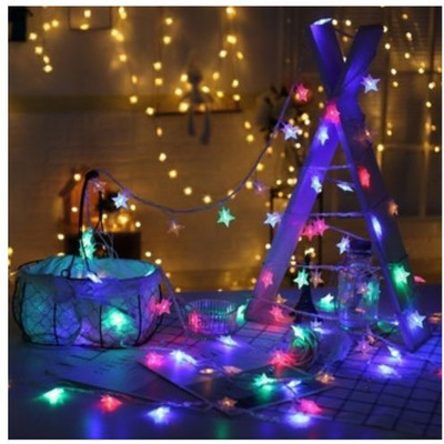 inooBeam 16 LEDs 3.18 m Multicolor Steady Star Rice Lights(Pack of 1)
