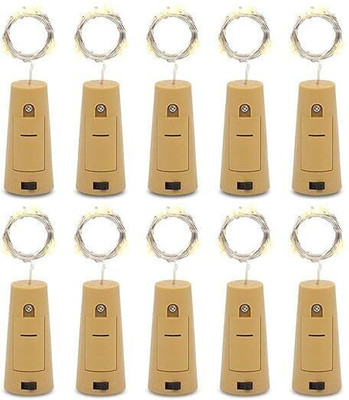 JSK 20 LEDs 2 m Yellow Steady String Rice Lights(Pack of 10)