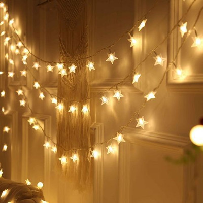 inooBeam 16 LEDs 3.4 m Yellow Steady Star Rice Lights(Pack of 1)
