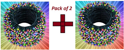Biway 60 LEDs 20 m Multicolor Steady Ball Rice Lights(Pack of 2)
