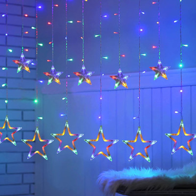 FStyler 12 LEDs 2.49 m Multicolor Flickering Star Rice Lights(Pack of 1)