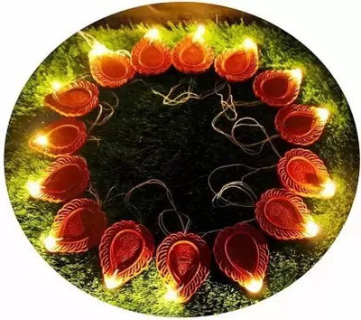 VLS AUTOMOTIVE 21 LEDs 3.5 m Yellow Steady Diya Rice Lights(Pack of 1)