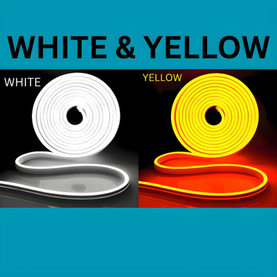 shinepark 600 LEDs 5 m White, Yellow Steady Strip Rice Lights(Pack of 2)