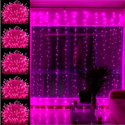 NISCO 20 LEDs 5 m Pink Steady String Rice Lights(Pack of 5)