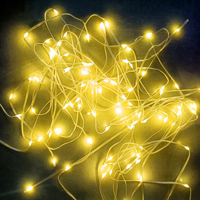 FITUP 60 LEDs 8.5 m Yellow Steady String Rice Lights(Pack of 1)