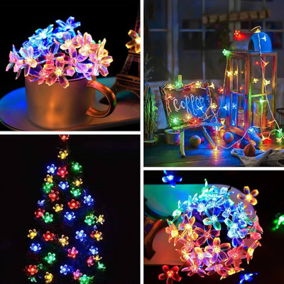 BRIGHTDAZZLE 14 LEDs 5.2 m Multicolor Steady Flower Rice Lights(Pack of 1)