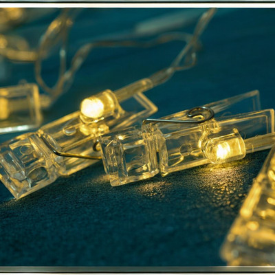 spark world 16 LEDs 3.05 m Yellow Steady Clip Rice Lights(Pack of 1)