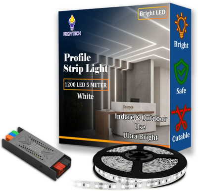 FIZZYTECH 1200 LEDs 5.1 m White Steady Strip Rice Lights(Pack of 1)
