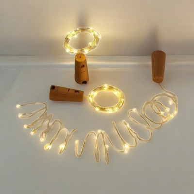spark world 10 LEDs 2 m Yellow Steady String Rice Lights(Pack of 1)