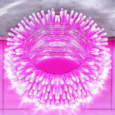 spark world 40 LEDs 11 m Pink Steady Bulb Rice Lights(Pack of 1)