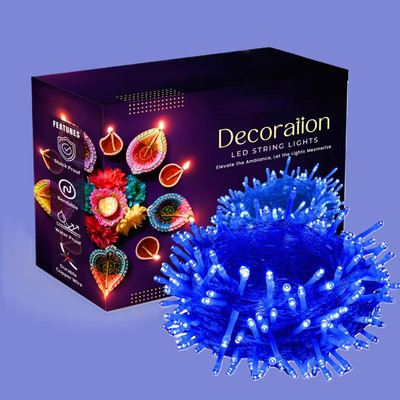 Aayansh Collection 42 LEDs 12 m Blue Steady Bulb Rice Lights(Pack of 1)