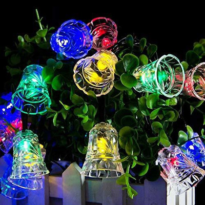 The Purple Tree 20 LEDs 3 m Multicolor Flickering, Steady Bell Rice Lights(Pack of 1)