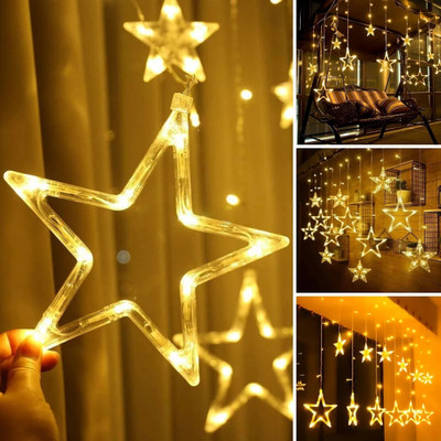 Trust Ware 138 LEDs 3 m Yellow Color Changing, Flickering, Steady Star Rice Lights(Pack of 1)
