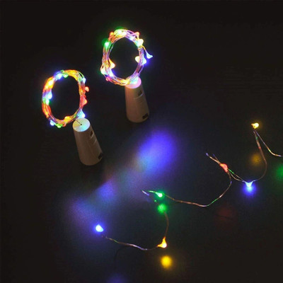 HARSHLOVE 20 LEDs 2 m Multicolor Steady Bottle Rice Lights(Pack of 2)