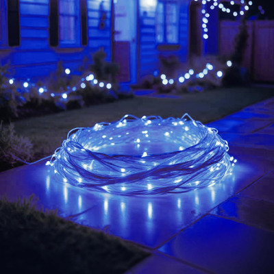 Biway 36 LEDs 12 m Blue Steady Ball Rice Lights(Pack of 1)