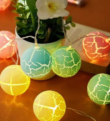 Equipagecart 10 LEDs 3.5 m Multicolor Color Changing Ball Rice Lights(Pack of 1)
