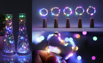 DECRETIVE 20 LEDs 2 m Multicolor Steady String Rice Lights(Pack of 5)
