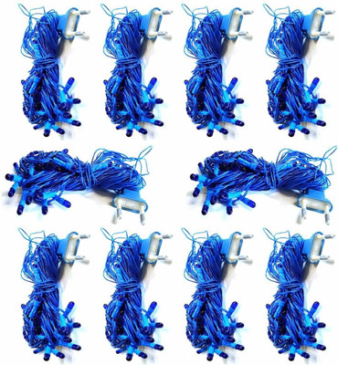 Local Charm 220 LEDs 9.14 m Blue Steady String Rice Lights(Pack of 10)