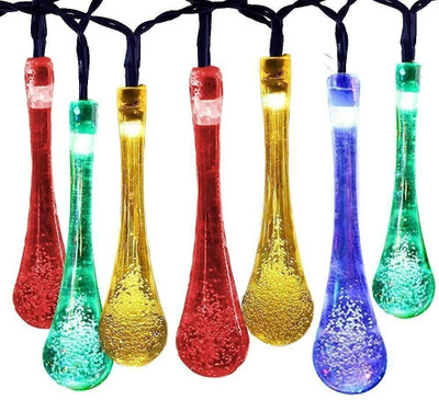 PESCA 15 LEDs 3 m Multicolor Steady Water Drop Rice Lights(Pack of 1)
