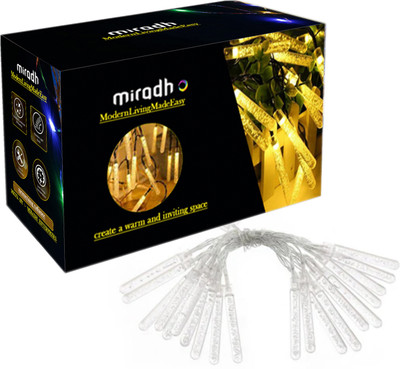 MIRADH 14 LEDs 3 m Yellow Steady Water Drop Rice Lights(Pack of 1)